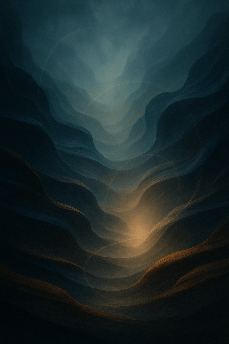 A contemplative landscape representing the mind