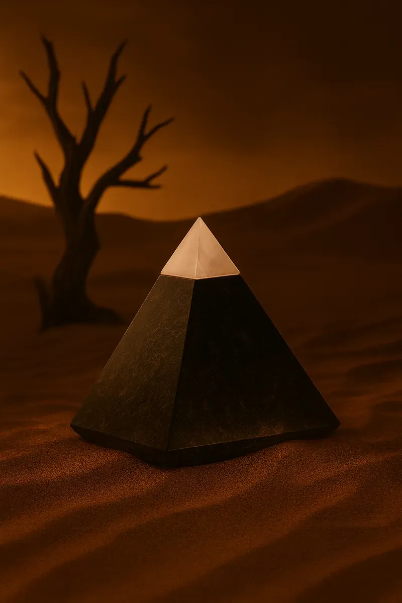 Obsidian stone and botanical material